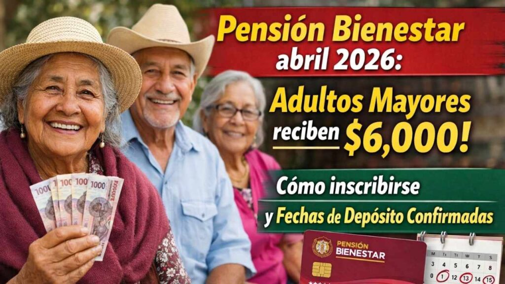 Pensión Bienestar abril 2026: adultos mayores reciben $6,000, cómo inscribirse y fechas de depósito confirmadas