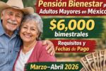 Pensión Bienestar para Adultos Mayores en México: $6,000 bimestrales, requisitos y fechas de pago marzo–abril 2026