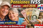 Pensiones IVSS marzo–abril 2026: monto actualizado, cómo cobrar vía Sistema Patria y fechas de pago