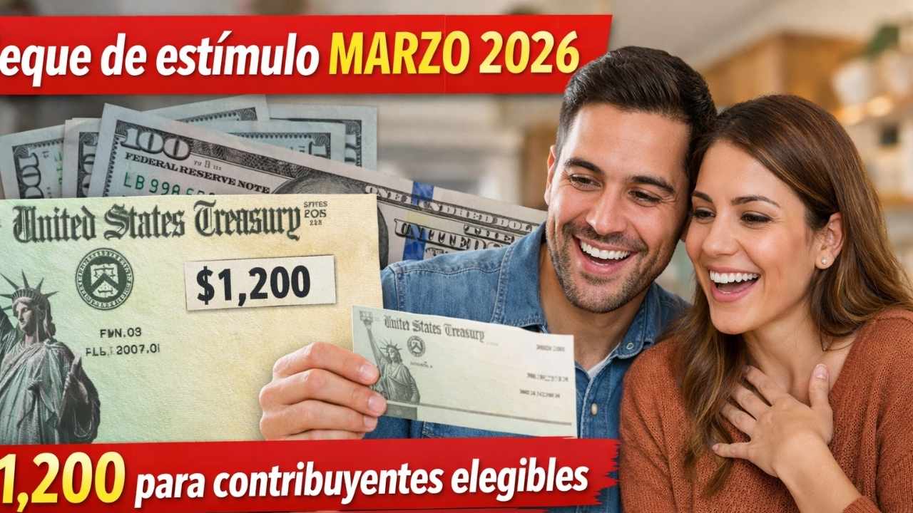 Cheque de estímulo marzo 2026: $1,200 para contribuyentes elegibles, cómo reclamarlo y fecha de envío
