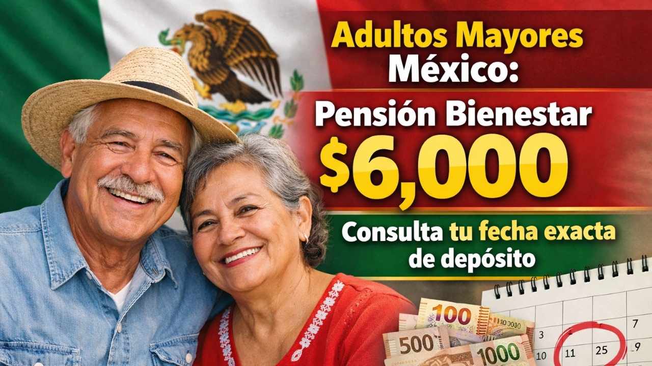 Adultos mayores México: pensión Bienestar $6,000, consulta tu fecha exacta de depósito marzo–abril 2026