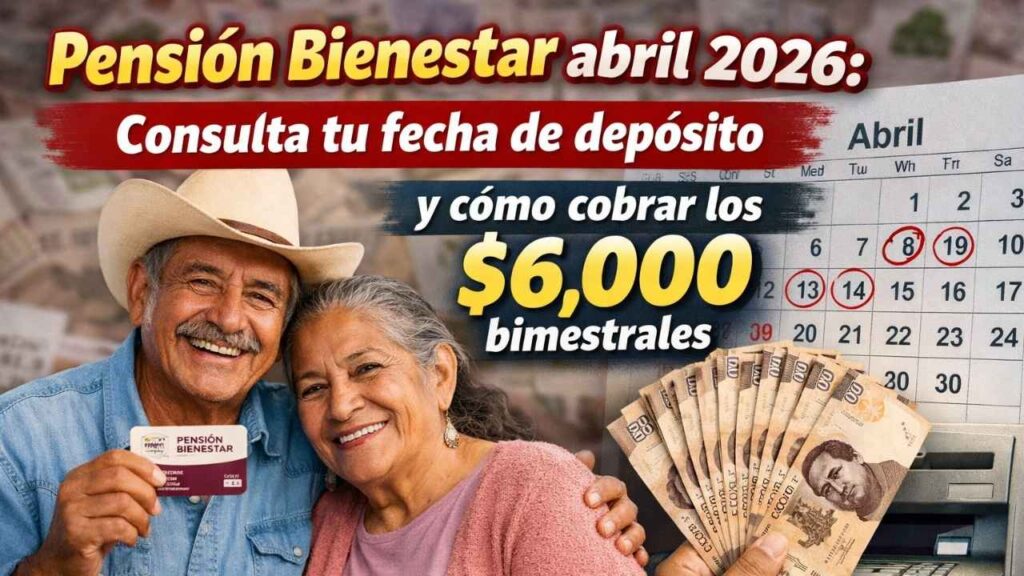 Pensión Bienestar abril 2026: consulta tu fecha de depósito y cómo cobrar los $6,000 bimestrales