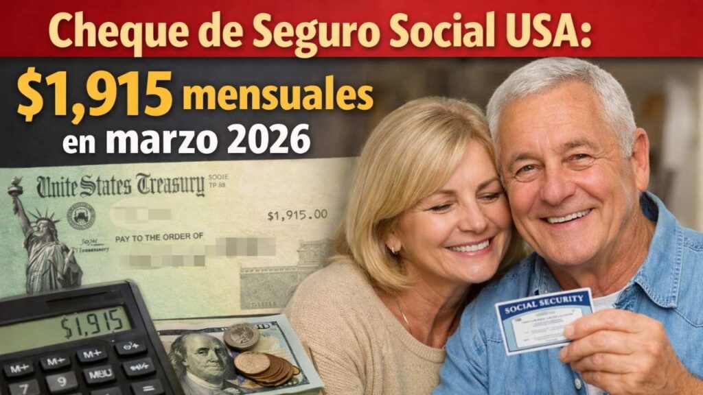 Cheque de Seguro Social USA: hasta $1,915 mensuales en marzo 2026 – cómo aplicar y cuándo llega el depósito