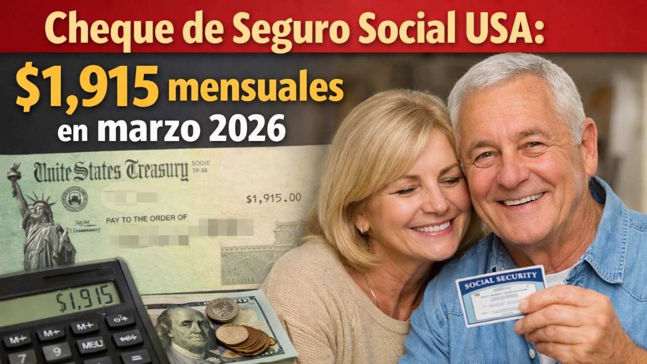 Cheque de Seguro Social USA: hasta $1,915 mensuales en marzo 2026 – cómo aplicar y cuándo llega el depósito